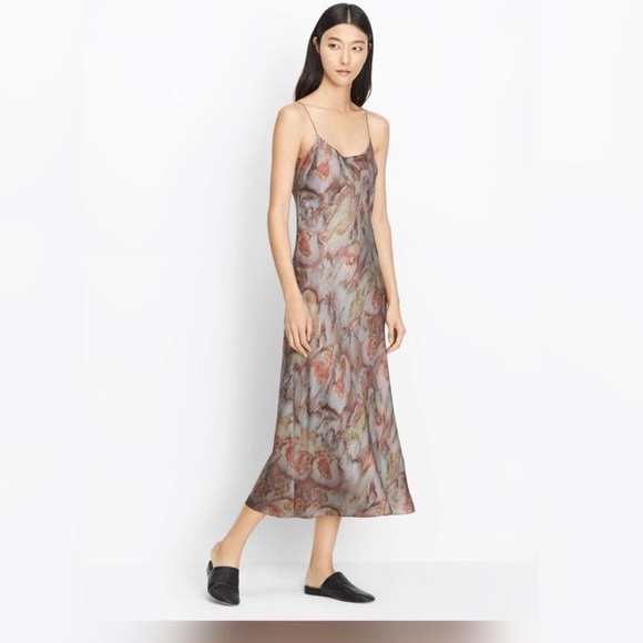 Vince Dresses & Skirts - Vince watercolor print silk slip dress